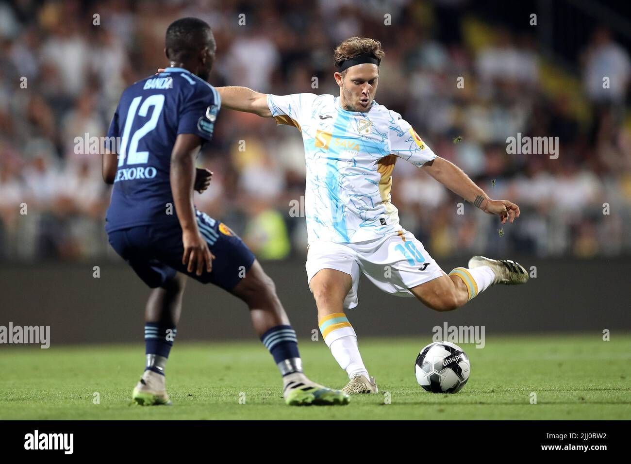 Alen Halilovic of HNK Rijeka in action during the 1st leg of