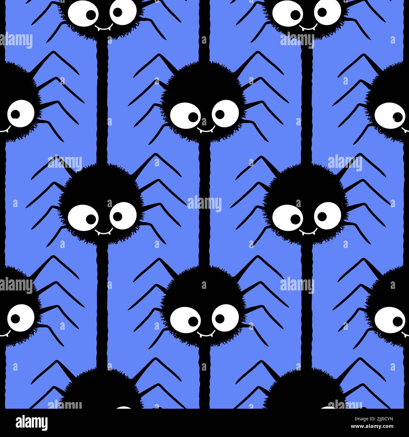 Cartoon Halloween seamless spider pattern for wrapping paper and ...
