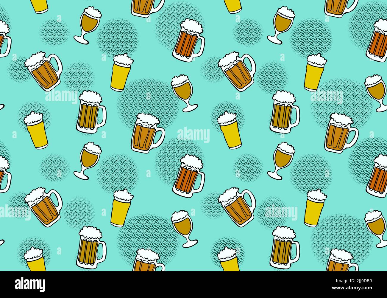 Beer Print Pattern Backpack