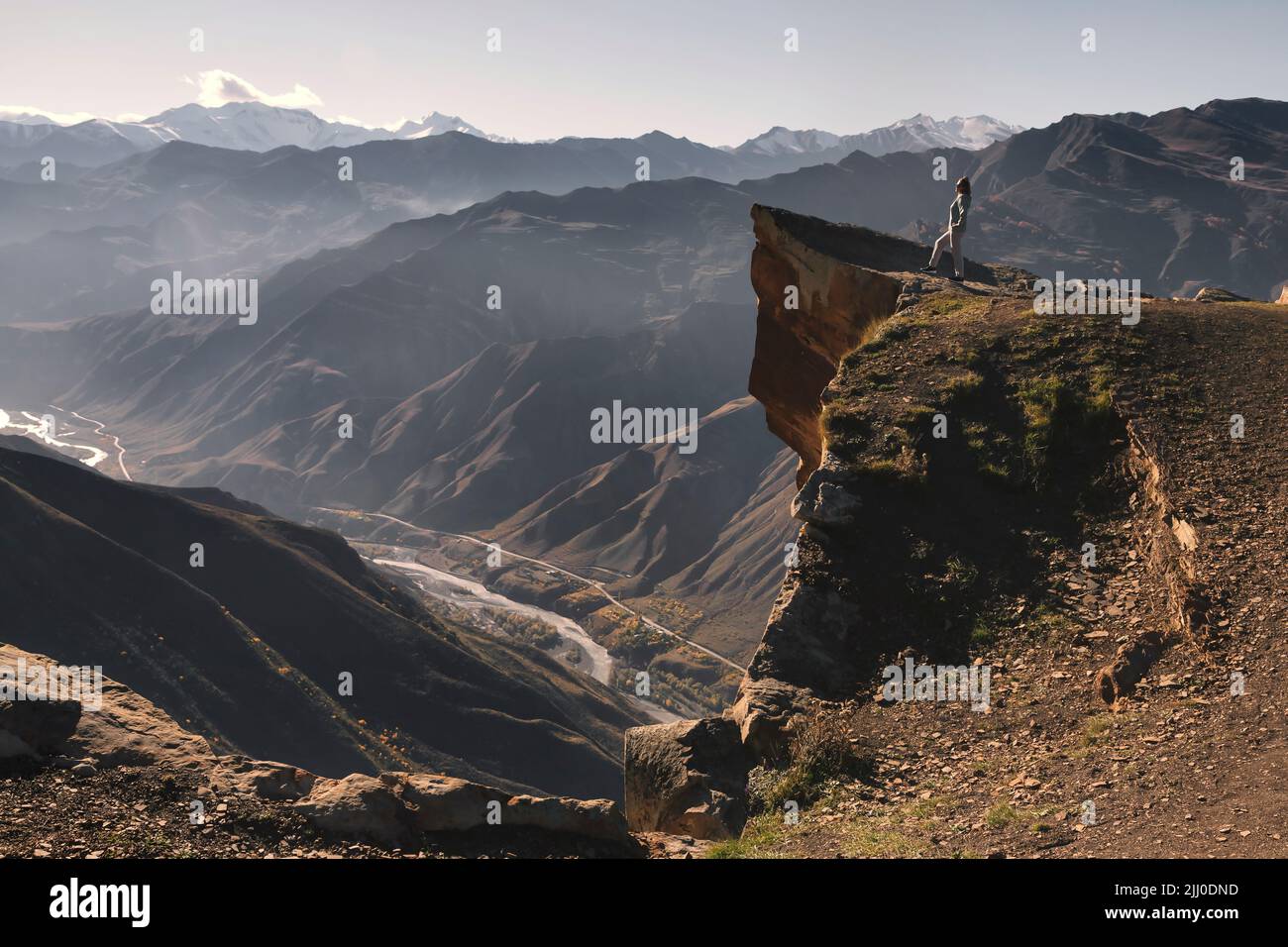 Hiker standing in mountain hi-res stock photography and images - Alamy