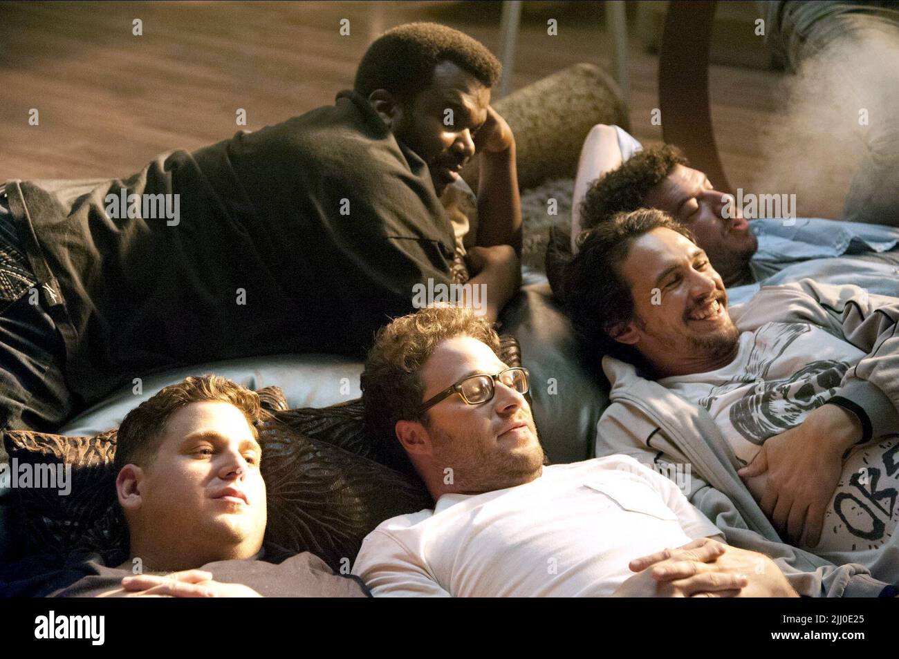 ROBINSON,HILL,ROGEN,FRANCO,MCBRIDE, THIS IS THE END, 2013 Stock Photo