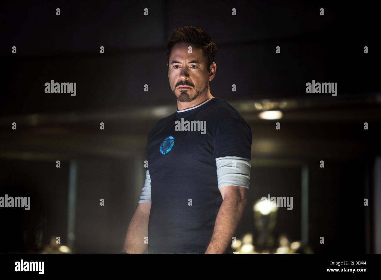 ROBERT DOWNEY JR., IRON MAN 3, 2013 Stock Photo