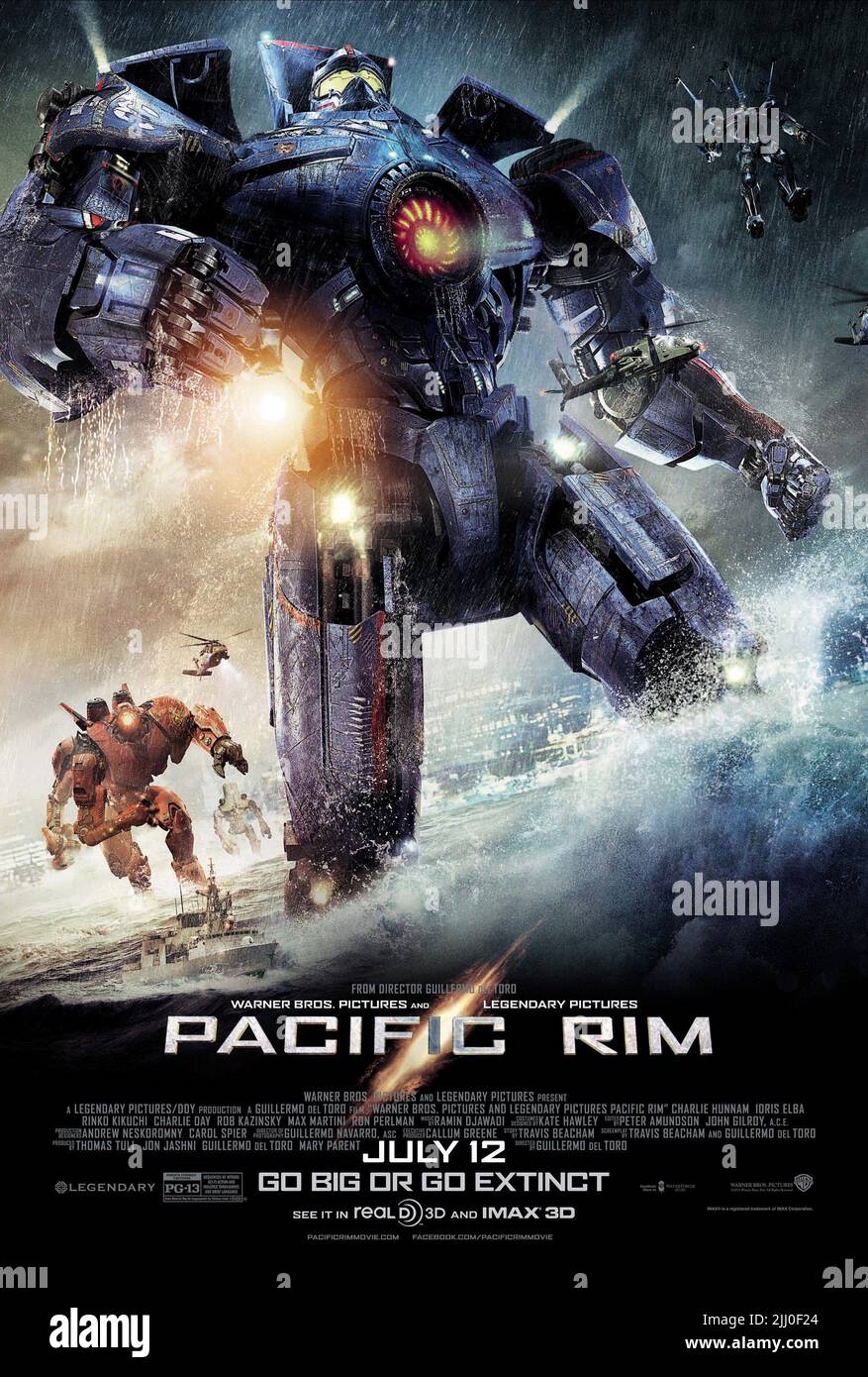 CRIMSON TYPHOON JAEGER, GIPSY DANGER JAEGER MOVIE POSTER, PACIFIC RIM, 2013  Stock Photo - Alamy, image size:877x1390