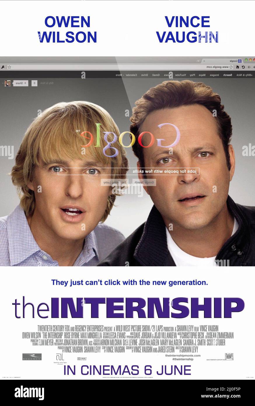 OWEN WILSON, VINCE VAUGHN POSTER, THE INTERNSHIP, 2013 Stock Photo - Alamy