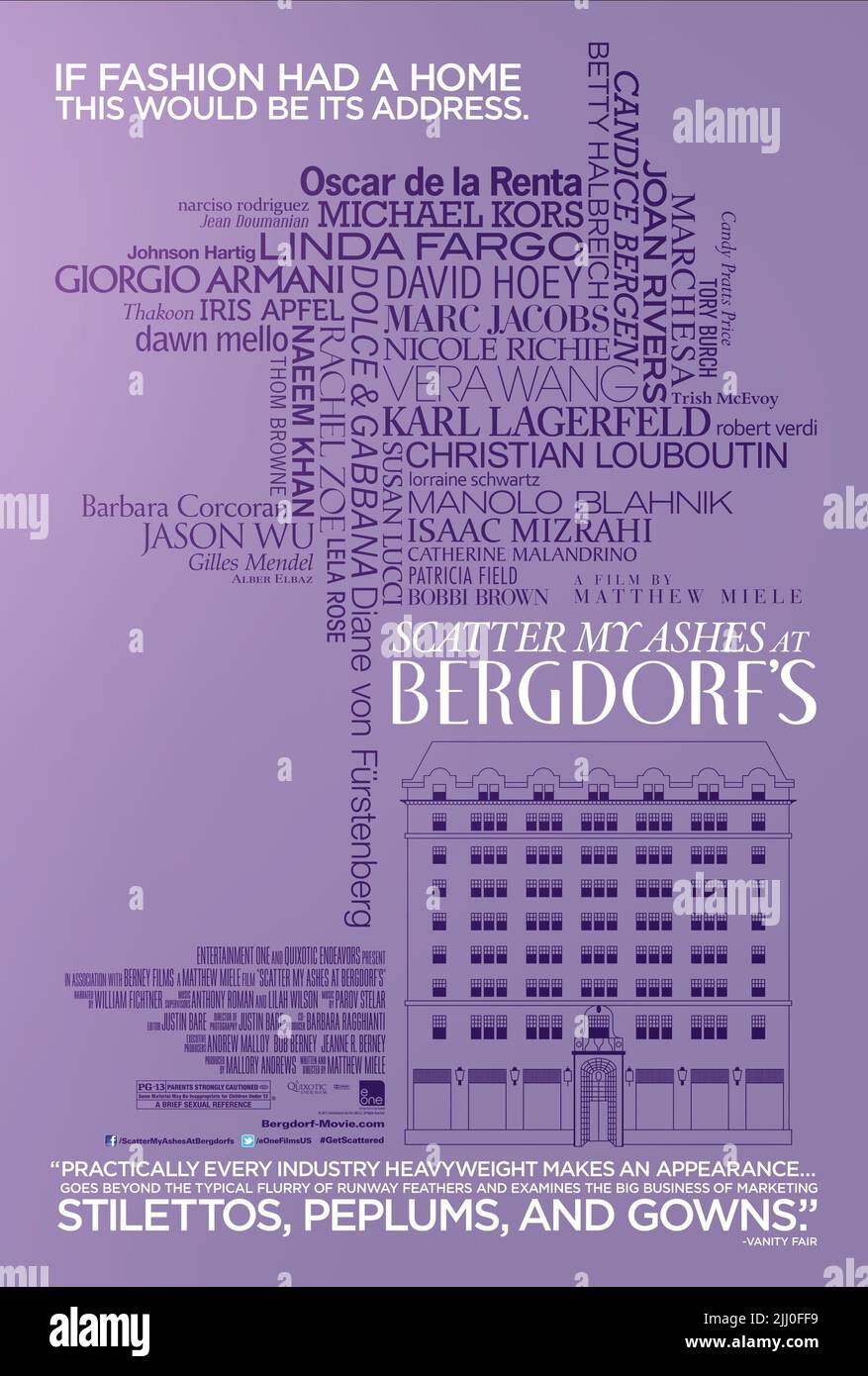 MOVIE POSTER, SCATTER MY ASHES AT BERGDORF'S, 2013 Stock Photo