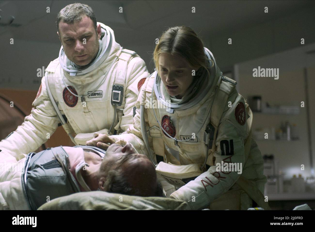 LIEV SCHREIBER, ROMOLA GARAI, ELIAS KOTEAS, THE LAST DAYS ON MARS, 2013 Stock Photo