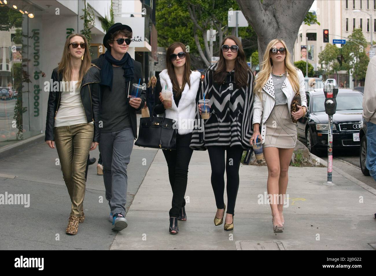 TAISSA FARMIGA, ISRAEL BROUSSARD, EMMA WATSON, KATIE CHANG, CLAIRE JULIEN, THE BLING RING, 2013 Stock Photo