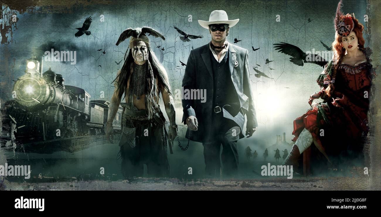 Lone Ranger Hammer JOHNNY DEPP, ARMIE HAMMER, HELENA BONHAM CARTER, THE LONE RANGER, 2013 ...