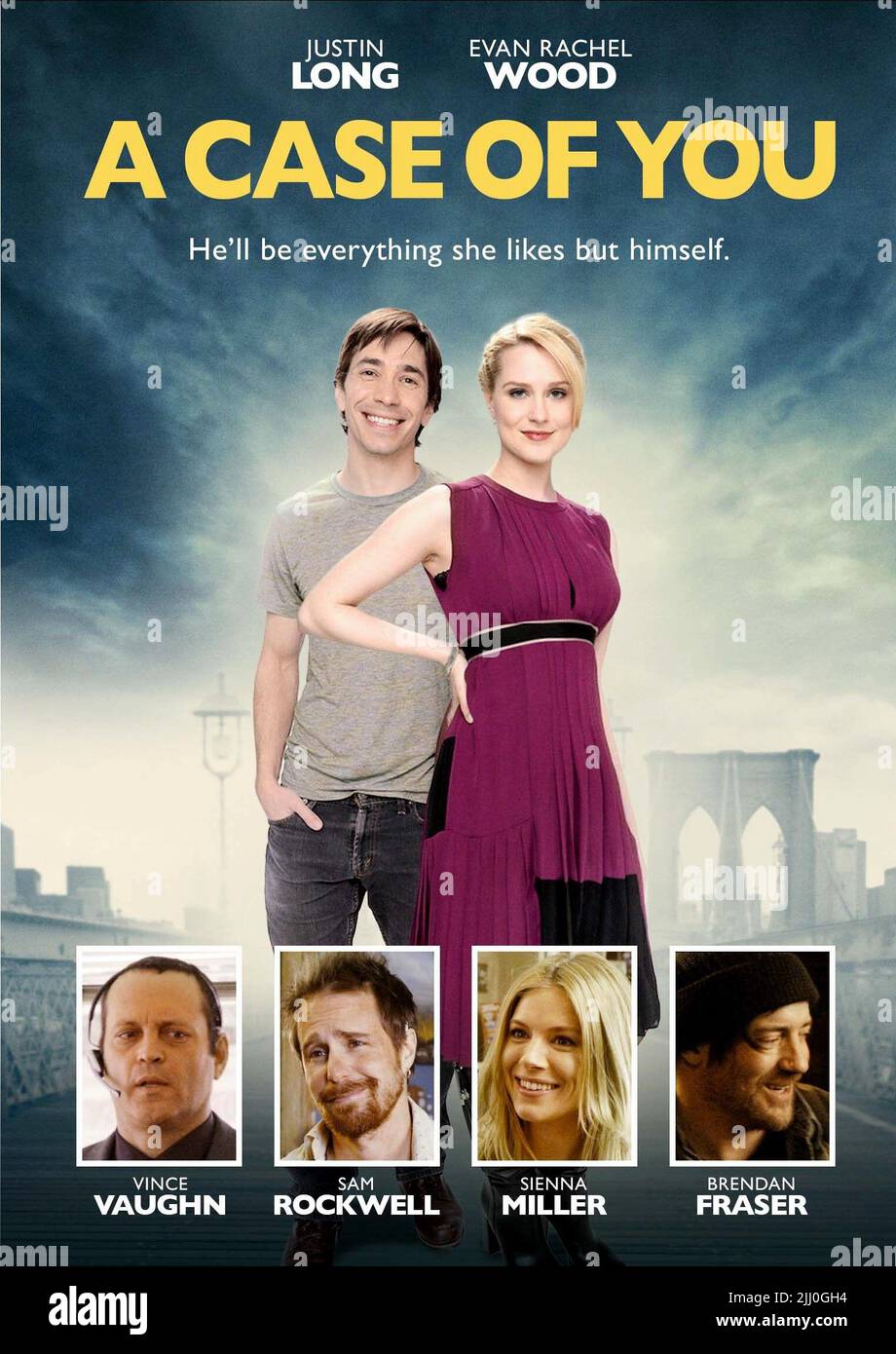 JUSTIN LONG, EVAN RACHEL WOOD POSTER, A CASE OF YOU, 2013 Stock Photo