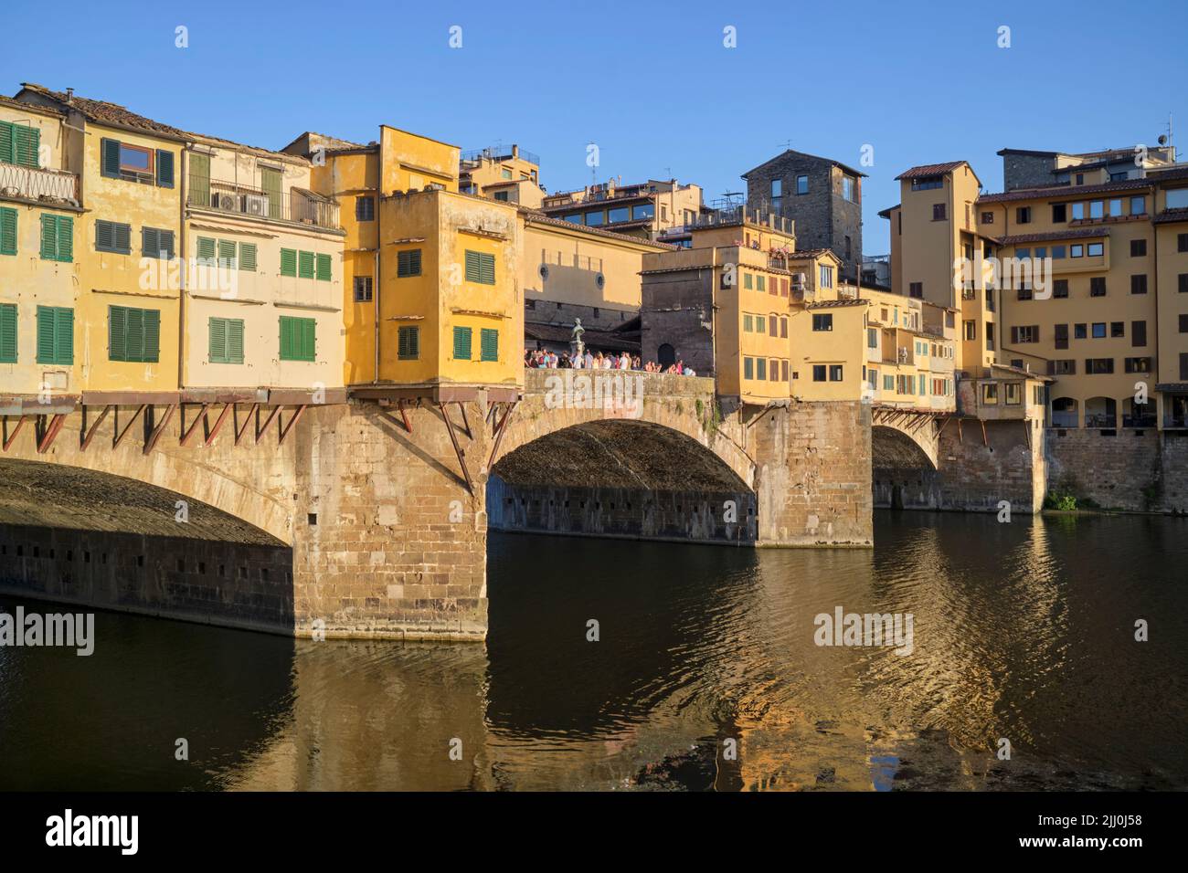Ponte Vecchio and River Arno Florence Italy Stock Photo