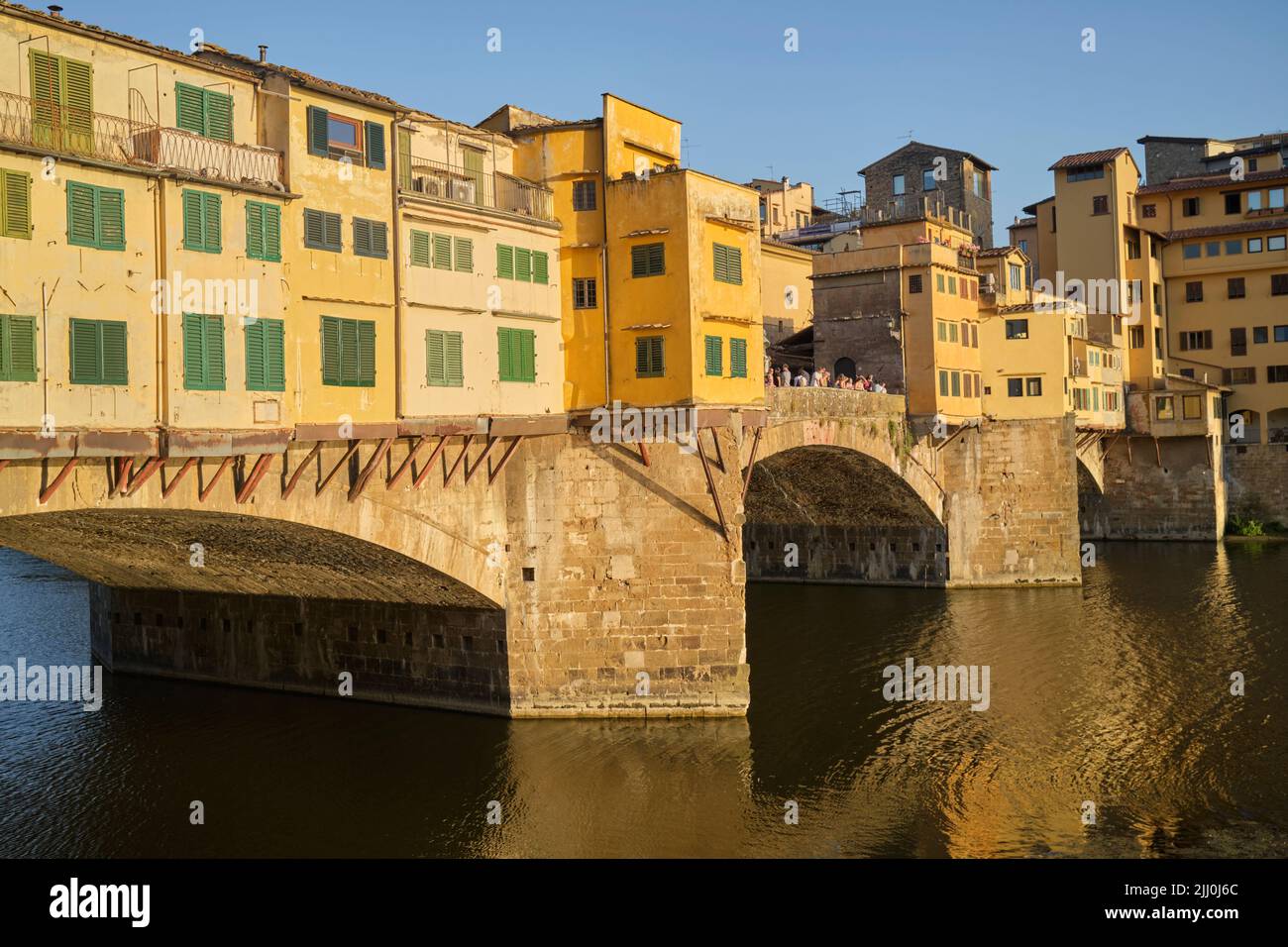 Ponte Vecchio and River Arno Florence Italy Stock Photo