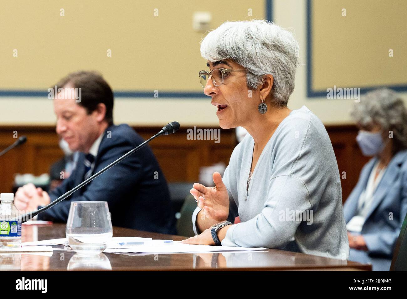 Washington, United States. 21st July, 2022. Kiran Ahuja, Director, Office of Personnel Management, speaks at a hearing of the House Committee on Oversight and Reform Subcommittee on Government Operations. Credit: SOPA Images Limited/Alamy Live News Stock Photo