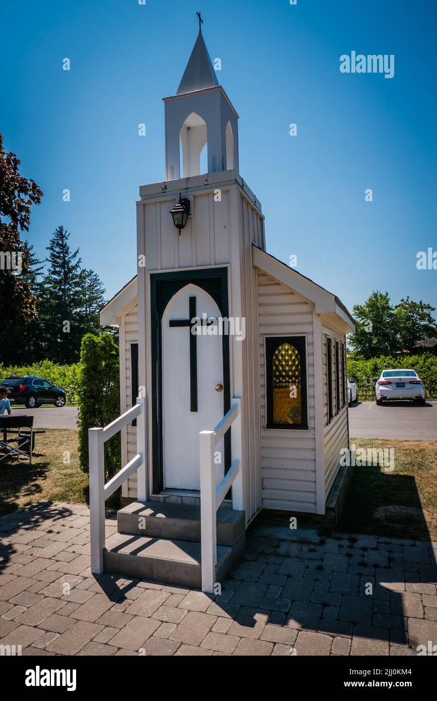 The smallest church in canada, living water wayside chapel Stock Photo