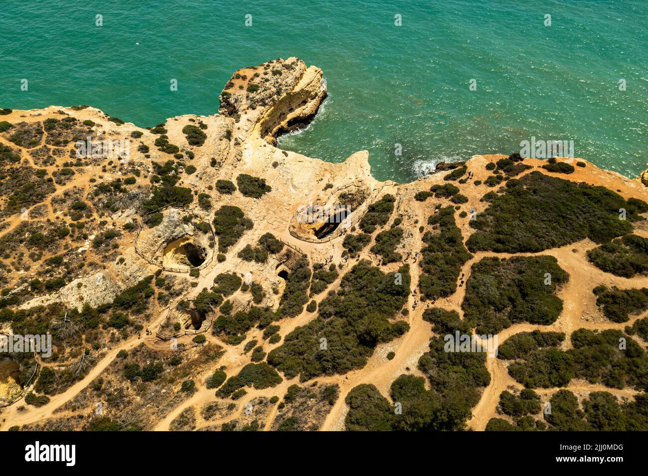 Faro Portugal aerial sea view from Above Stock Photo