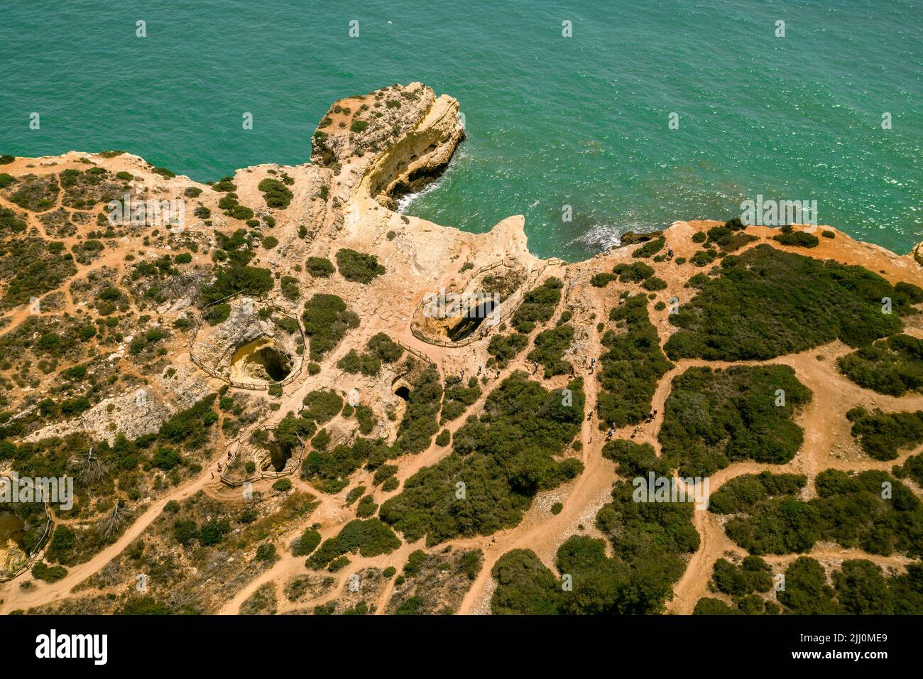 Faro Portugal aerial sea view from Above Stock Photo