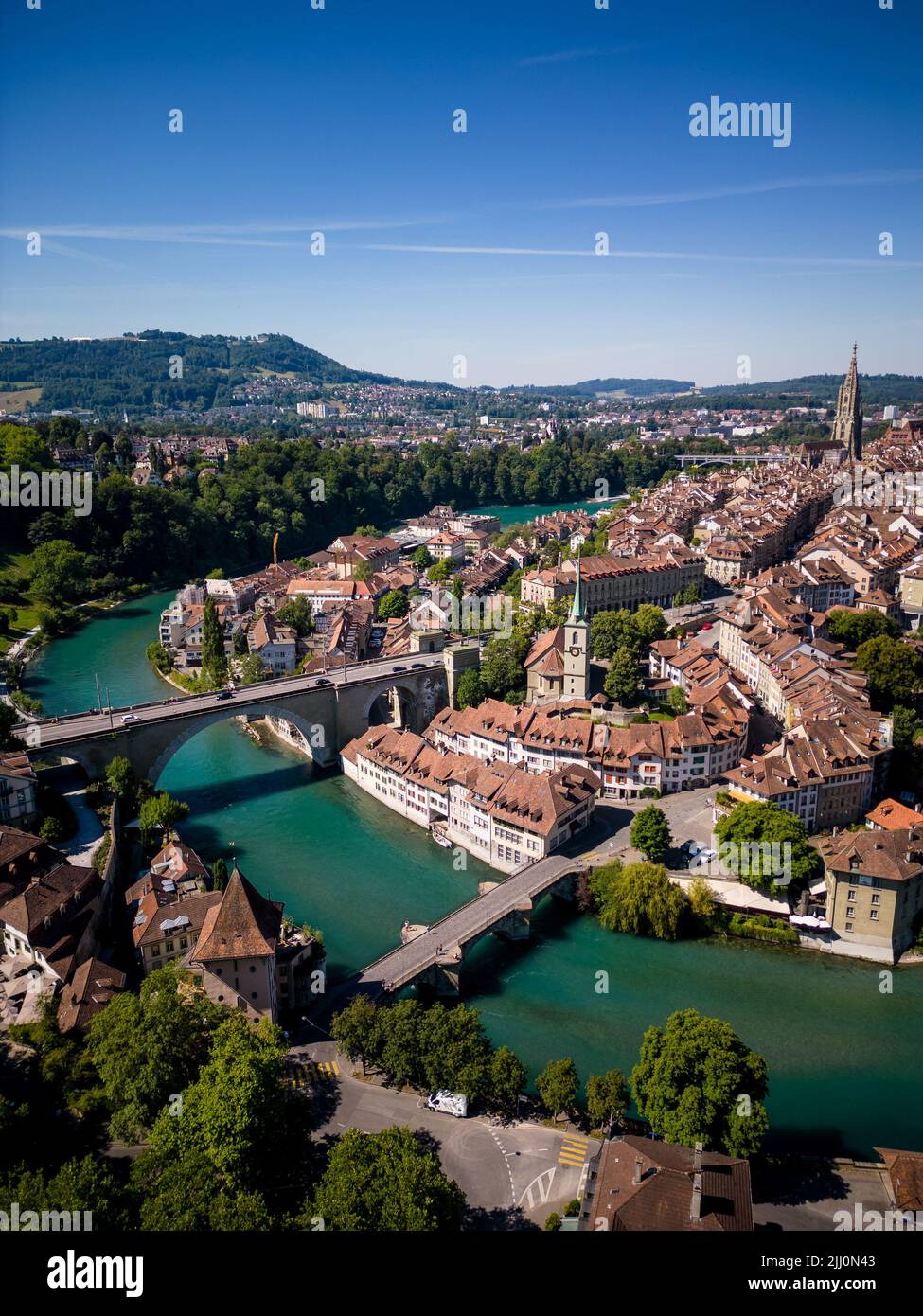 Aerial panorama bern city sunny hi-res stock photography and images - Alamy