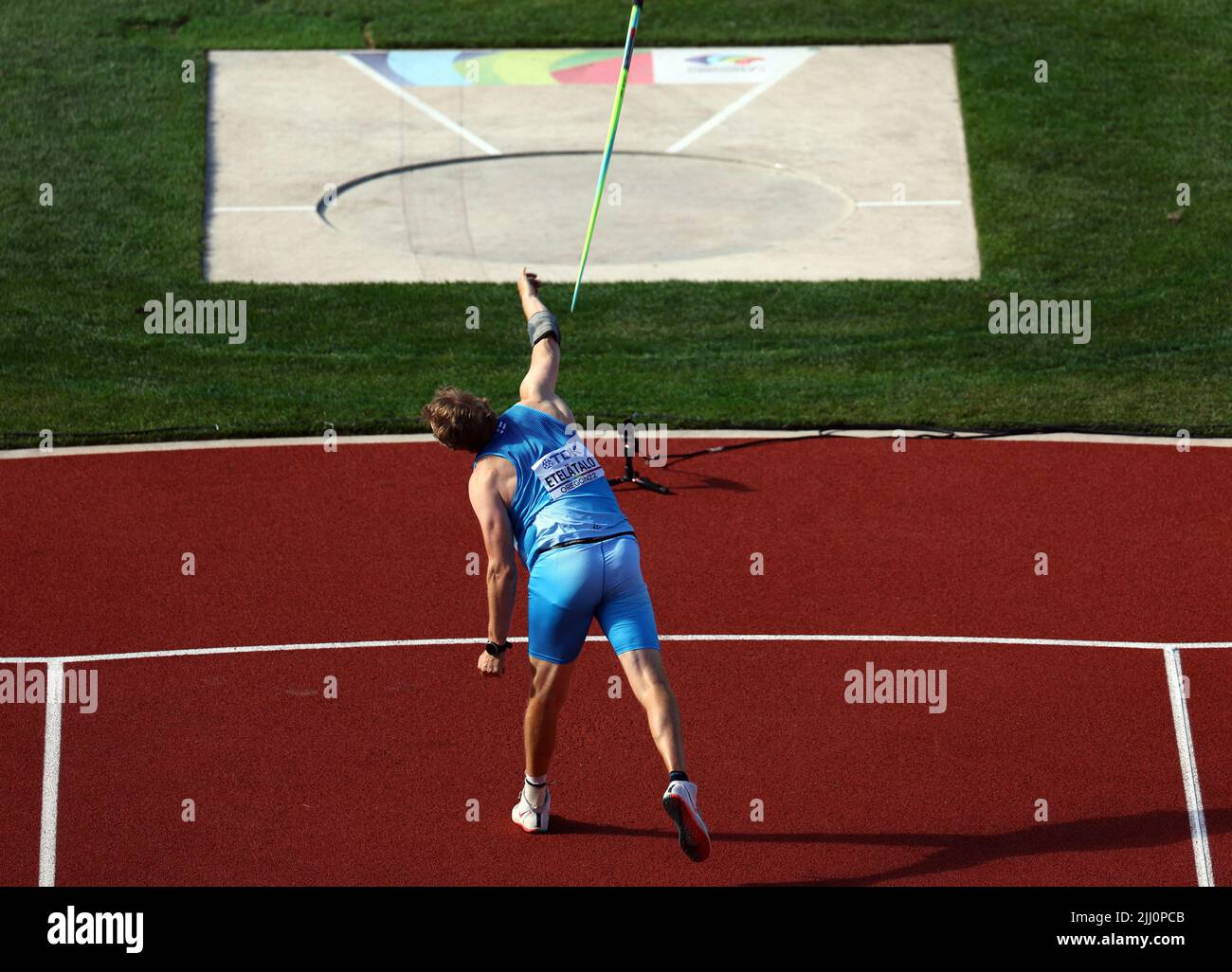 Athletics - World Athletics Championships - Men's Javelin Throw -  Qualification - Group A - Hayward Field, Eugene, Oregon, U.S. - July 21,  2022 Finland's Lassi Etelatalo in action during qualification REUTERS/Mike  Segar Stock Photo - Alamy
