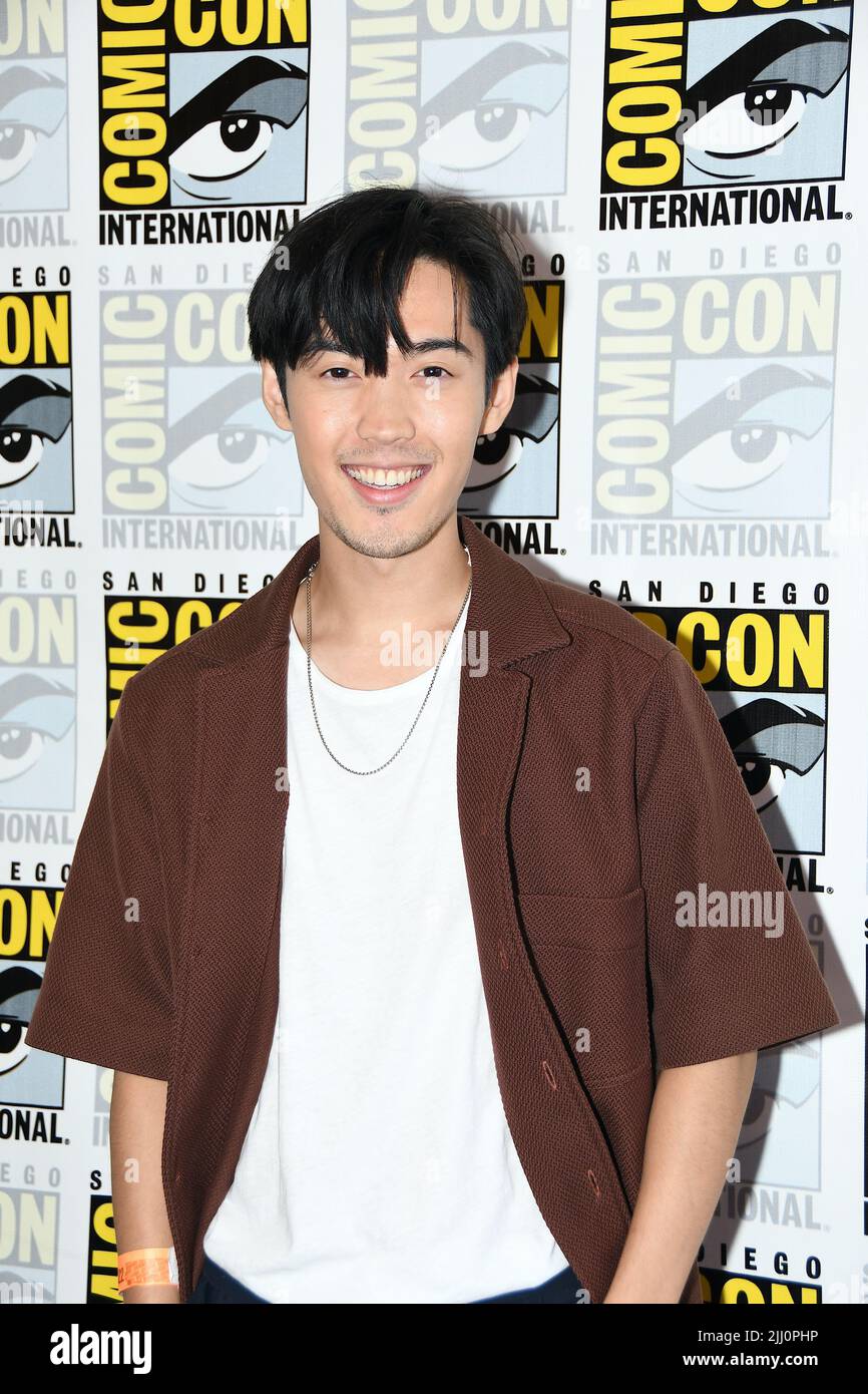 Andre Dae Kim arrival at Peacock’s photocall for 'Vampire Academy' at the Hilton Bayfront at San Diego International Comic Con day 1 on July 21,2022. Stock Photo