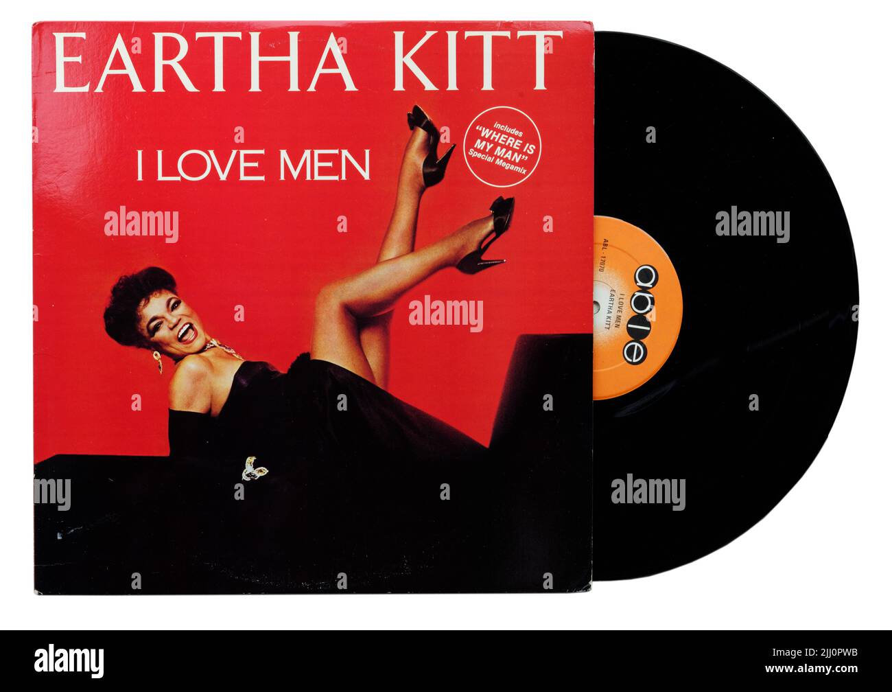 I Love Men album by Eartha Kitt Stock Photo