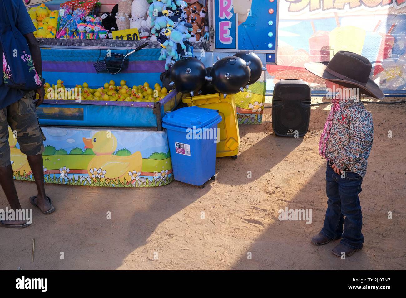 People enjoy the Katherine Show in Katherine, Northern Territory Australia Stock Photo