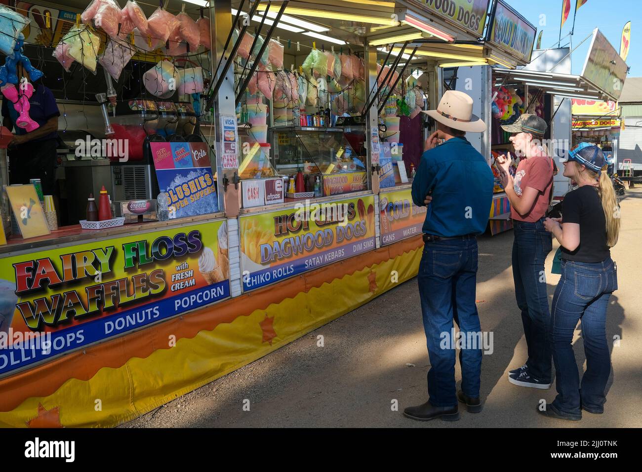 People enjoy the Katherine Show in Katherine, Northern Territory Australia Stock Photo