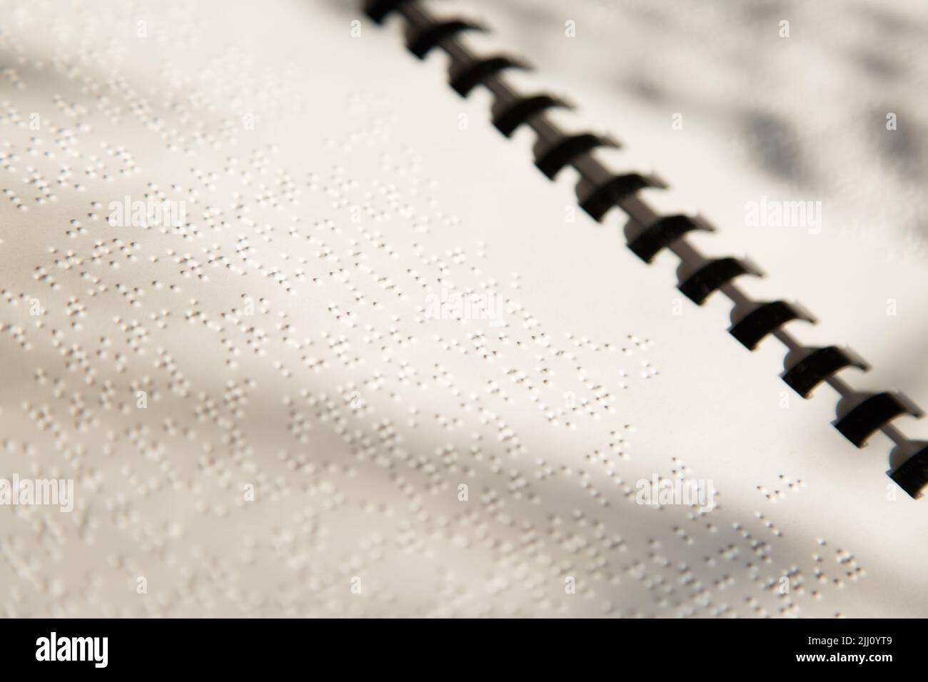White sheet of paper with braille Stock Photo Alamy
