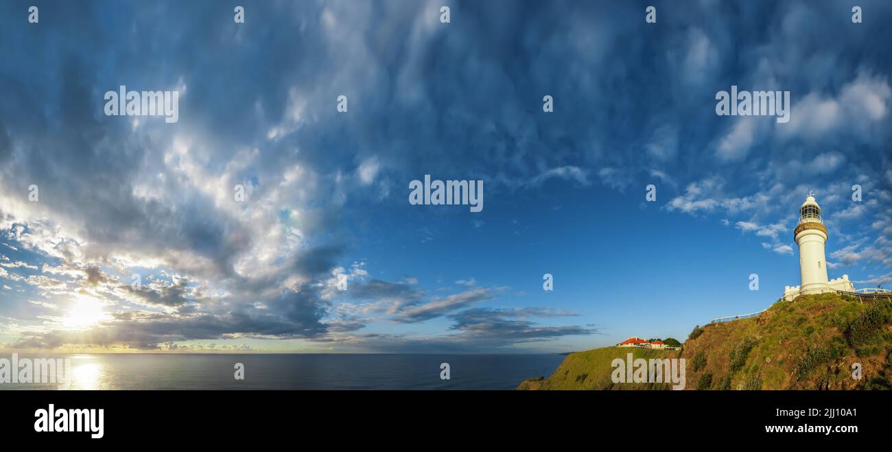 Sunrise at Cape Byron Lighthouse, Byron Bay, New South Wales, Australia Stock Photo