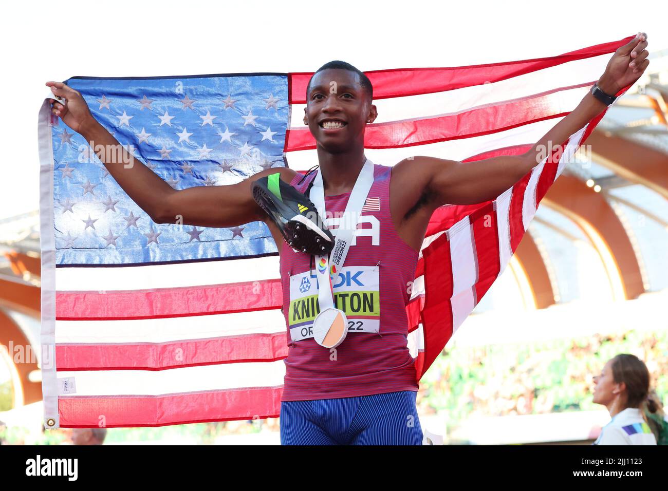 Hayward Field Eugene Oregon Usa 21st July 22 Erriyon Knighton Usa July 21 22 Athletics Iaaf World Championships Oregon 22 Men S 0m Final At Hayward Field Eugene Oregon Usa Credit