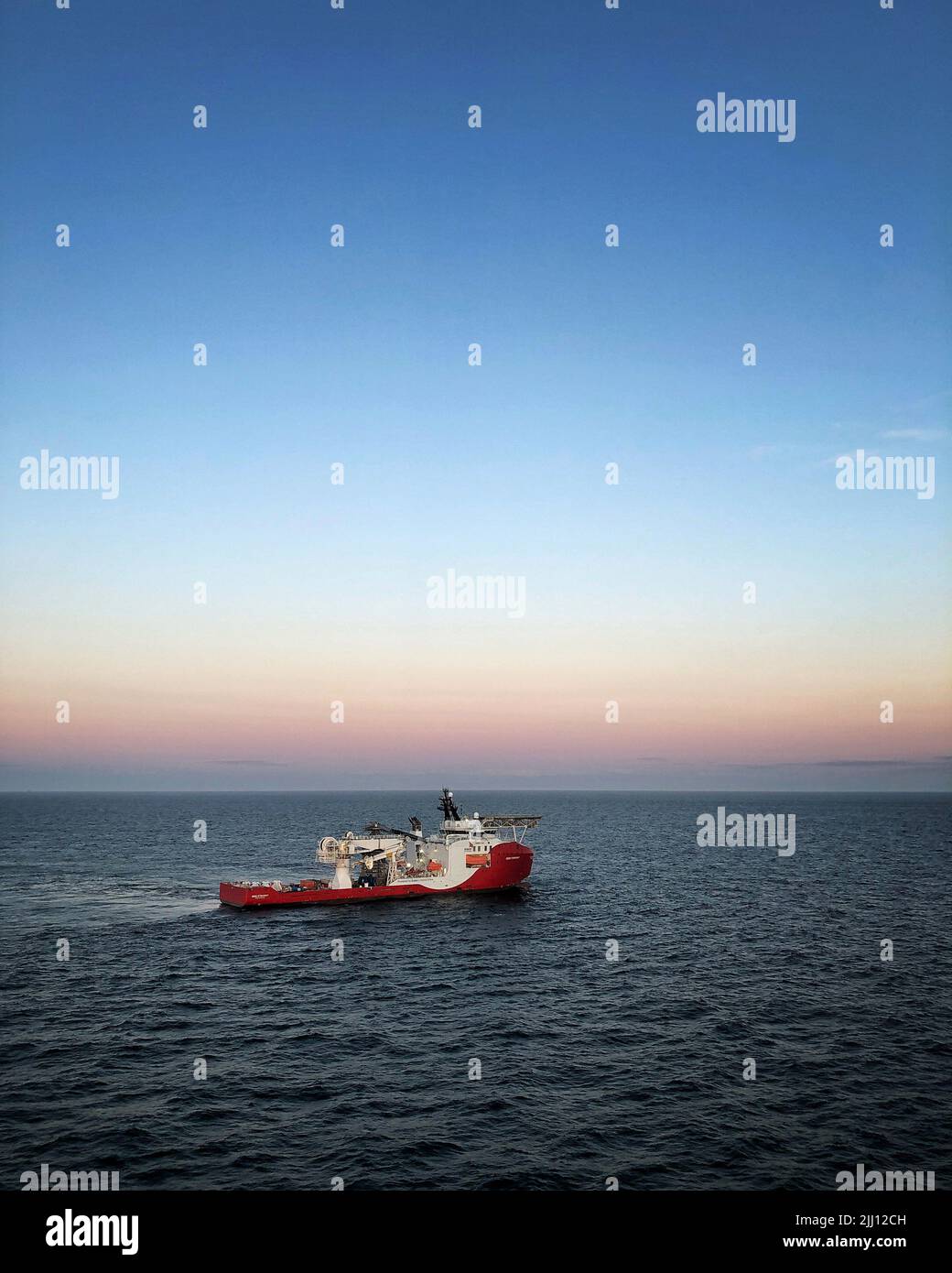 Seaway 7, Siem Stingray, support vessel, within Seagreen Windfarm Stock Photo