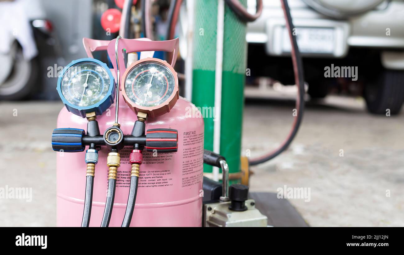 Tools for air conditioning repair and maintenance Stock Photo Alamy