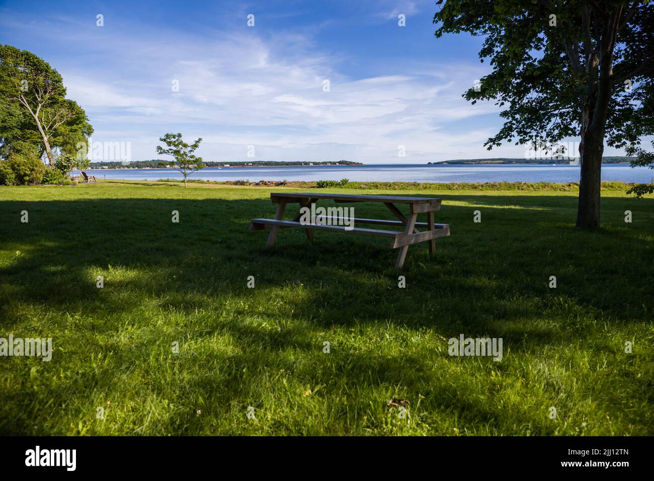 Charlottetown waterfront - a recreation area, a bay and a beautiful view of the harbor, PEI, Canada Stock Photo