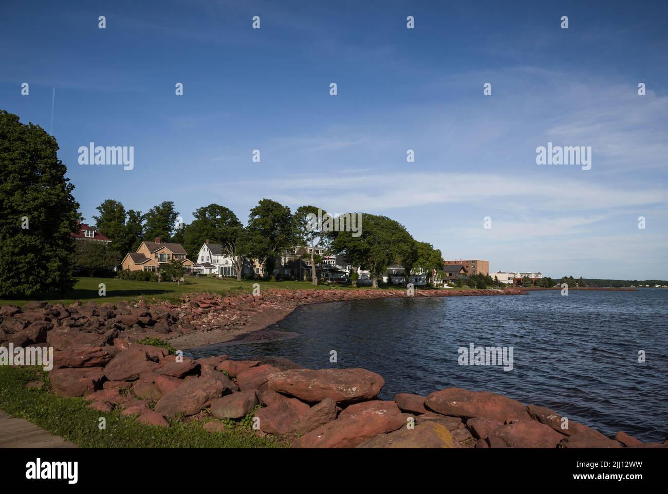 Charlottetown waterfront - a recreation area, a bay and a beautiful view of the harbor, PEI, Canada Stock Photo