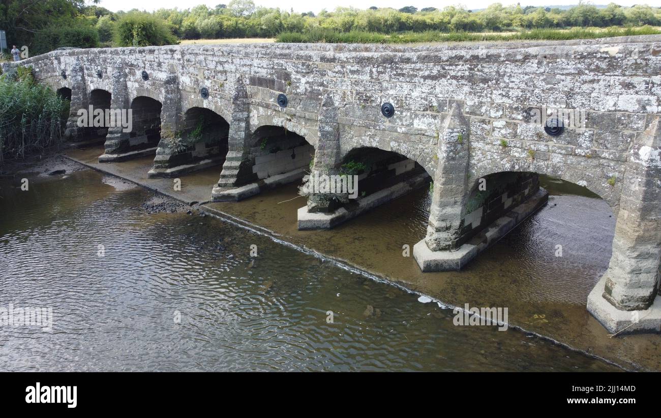 Historic Greatham Bridge Stock Photo Alamy