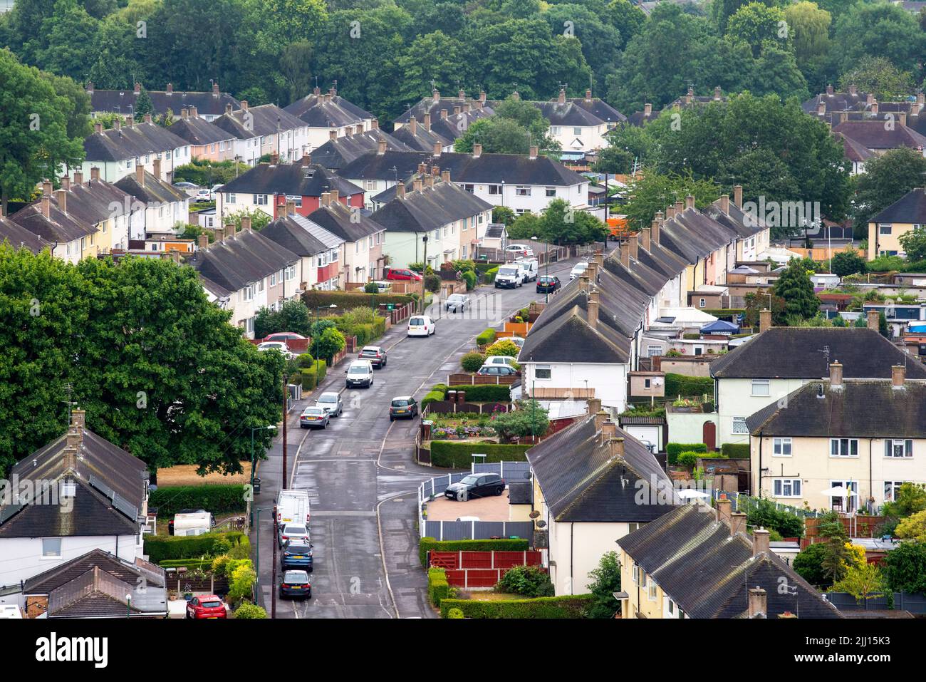 Aerial image of Clifton captured from the roof of Southchurch Court, Nottinghamshire England UK Stock Photo