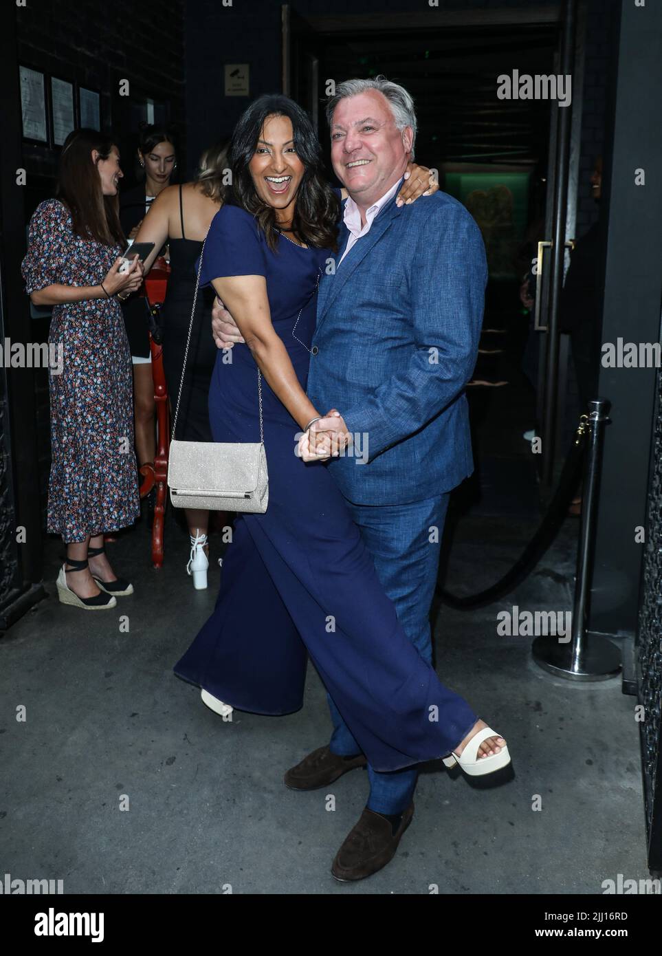 Ranvir Singh and Ed Balls seen attending the ITV Summer Party 2022 at