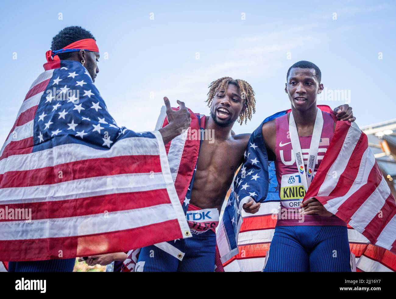 Eugene, USA. 21st July, 2022. Track and Field World Championships, 200m Final. Bednarek