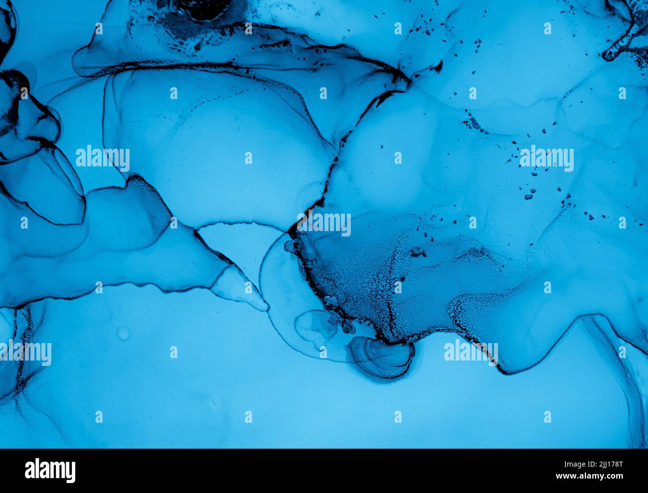 Ink Colours Mix. Oil Wave Wallpaper. Blue Liquid Stock Photo - Alamy