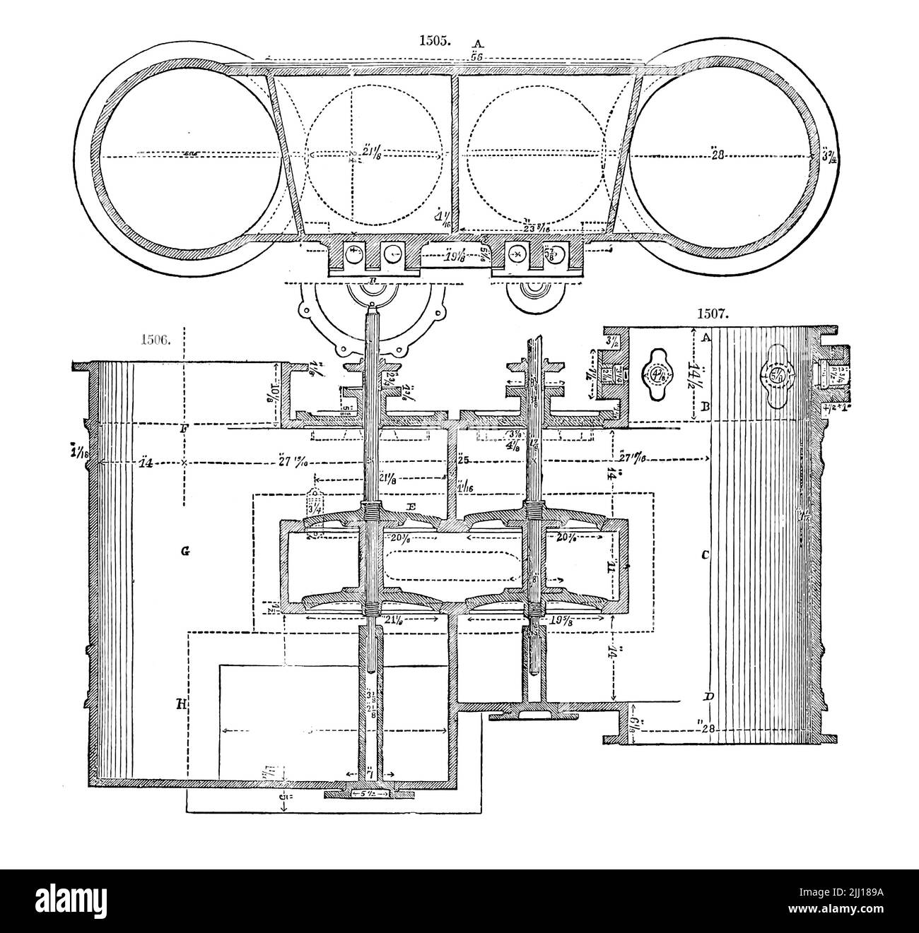 Schematic illustration of his steam engine hires stock photography and