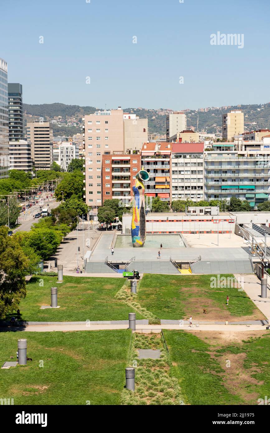 Parc de Joan Miró in Barcelona, Spain Stock Photo