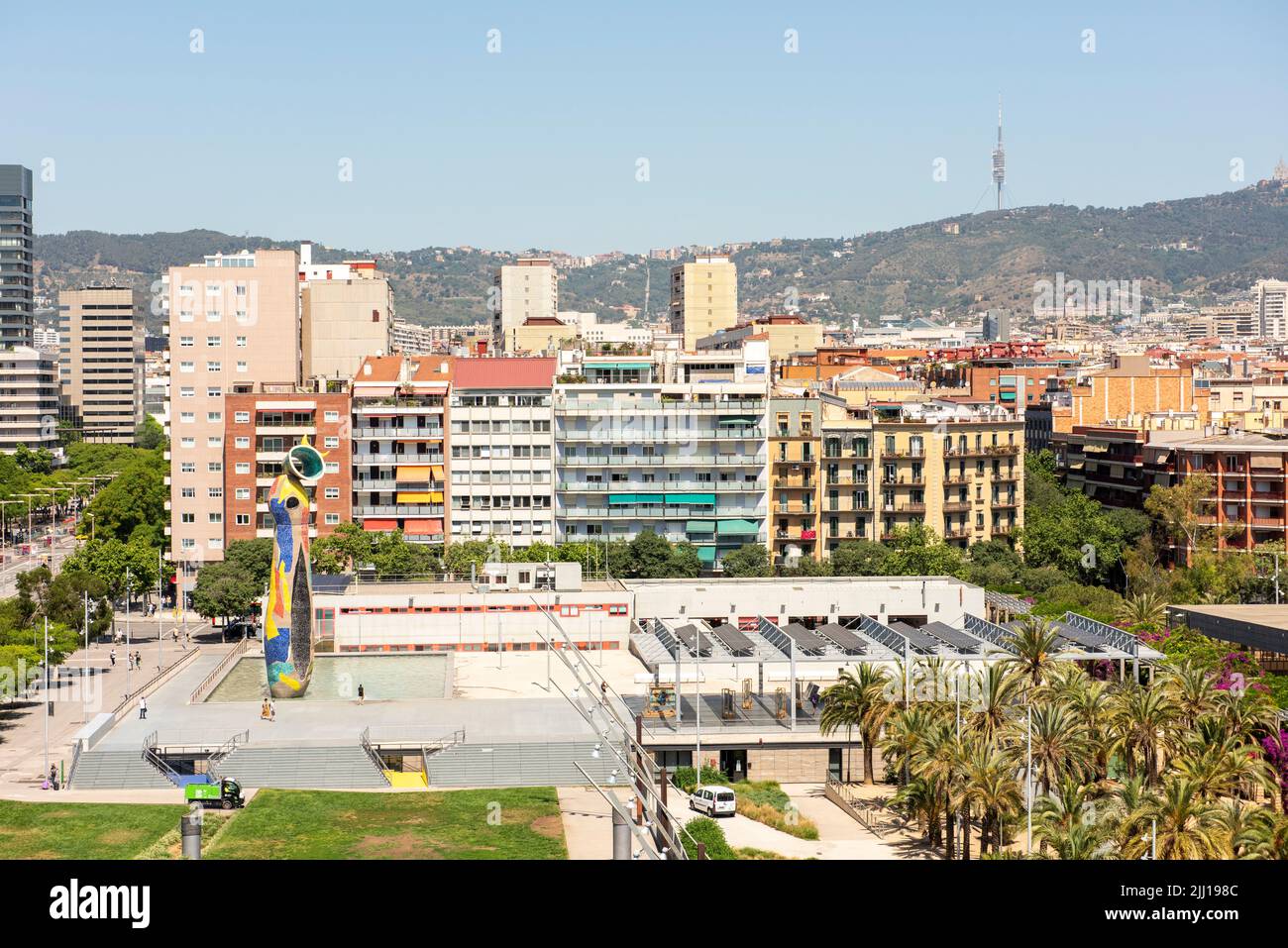 Parc de Joan Miró in Barcelona, Spain Stock Photo