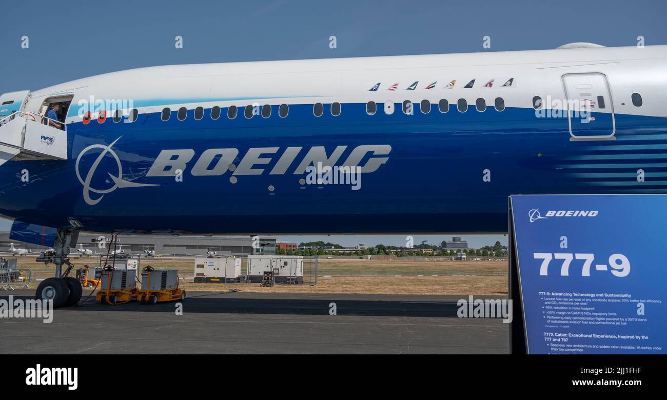 Farnborough International Airshow, 18 July 2022, Hampshire, England, UK