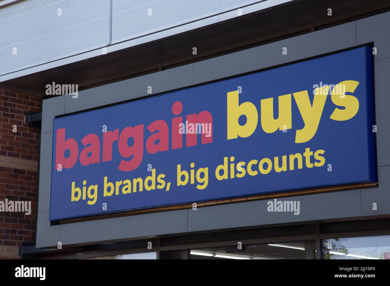 Bargain Buys store signage Stock Photo Alamy