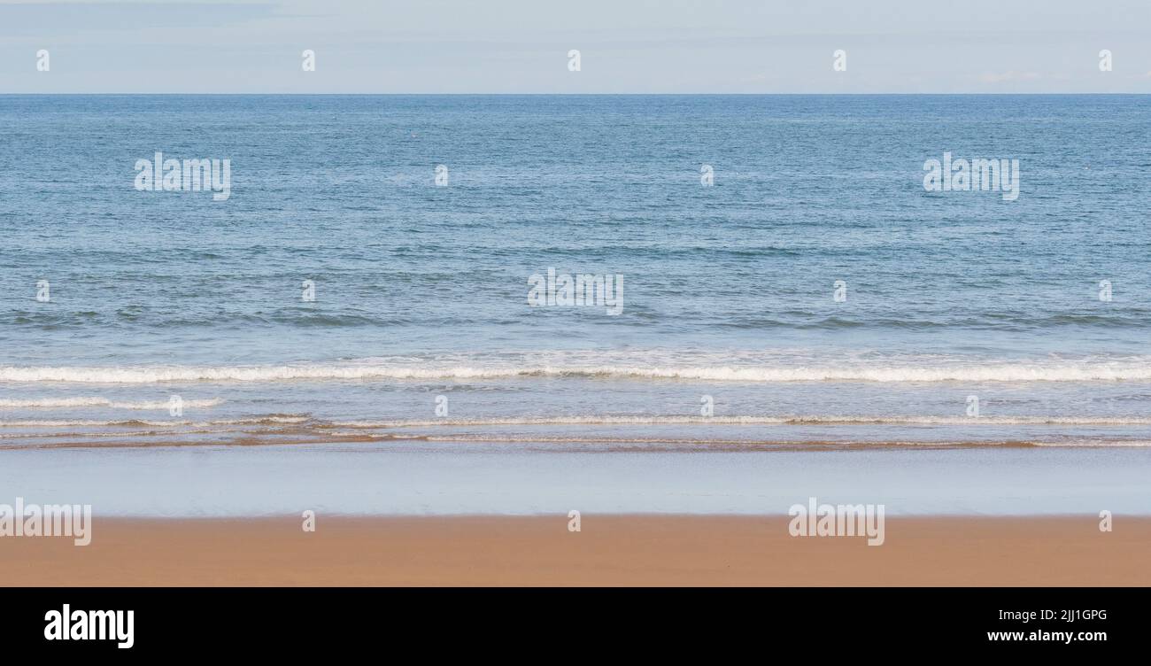North sea and beach, Scarborough, UK Stock Photo