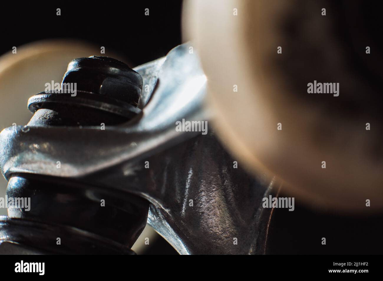 Skateboard truck close up, kingpin and bushing Stock Photo Alamy