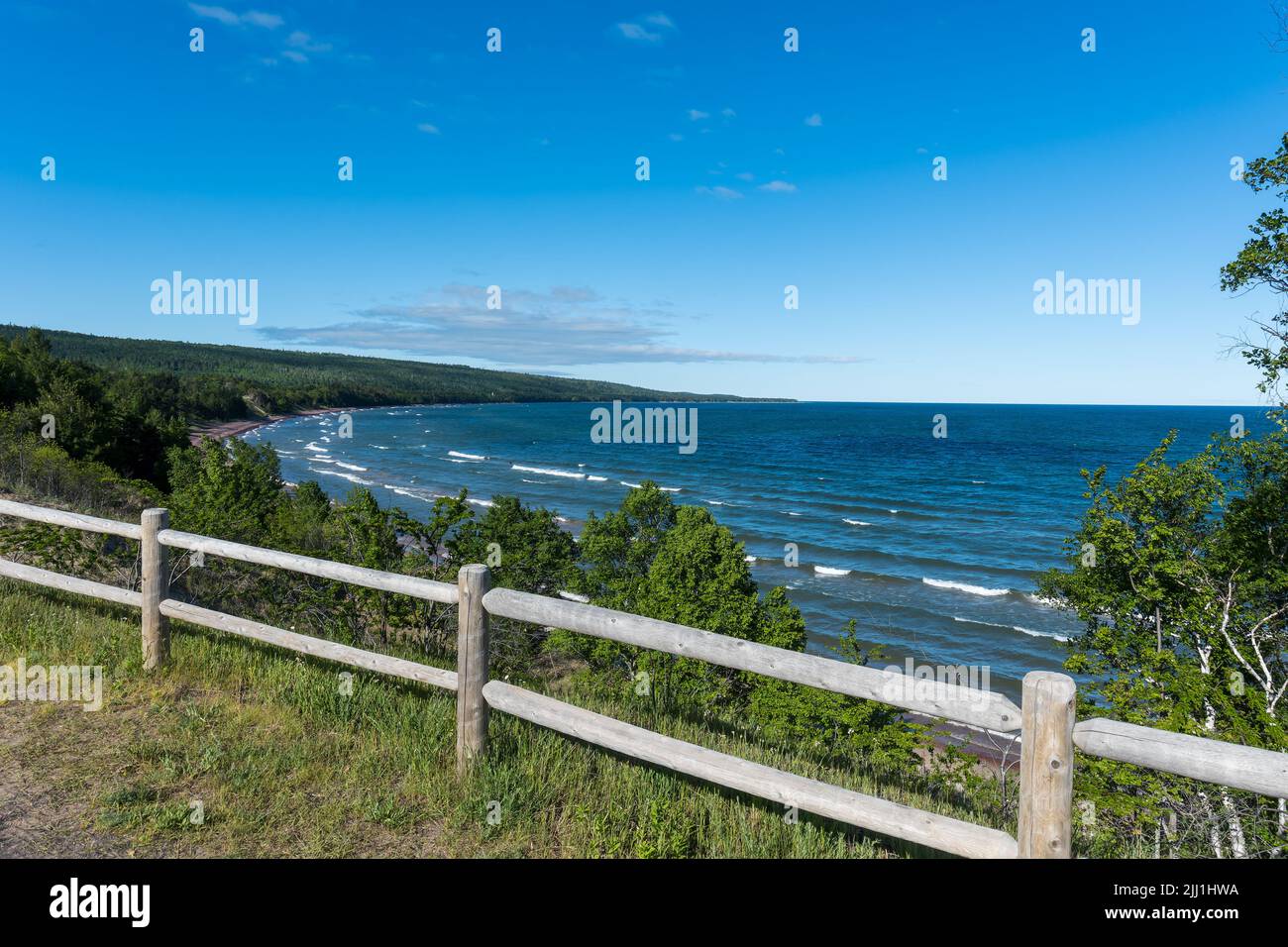 Great Sand Bay and beach on Lake Superior Michigan Keweenaw Peninsula ...