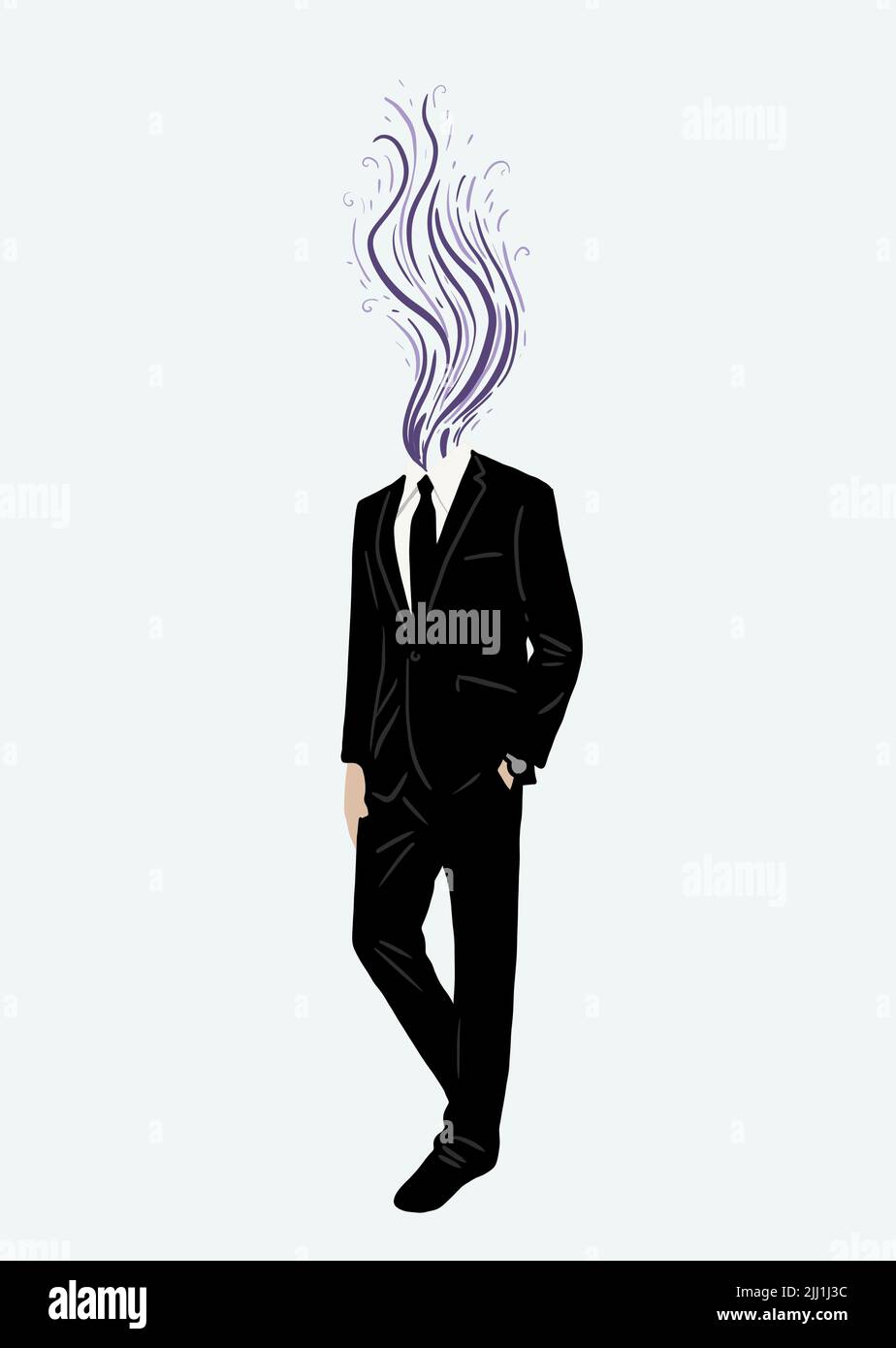 an executive with an exploding head Stock Photo Alamy