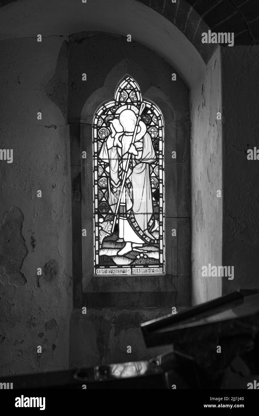 Interior of St Grade Parish Church (Grade 1 listed), The Lizard, Cornwall Stock Photo