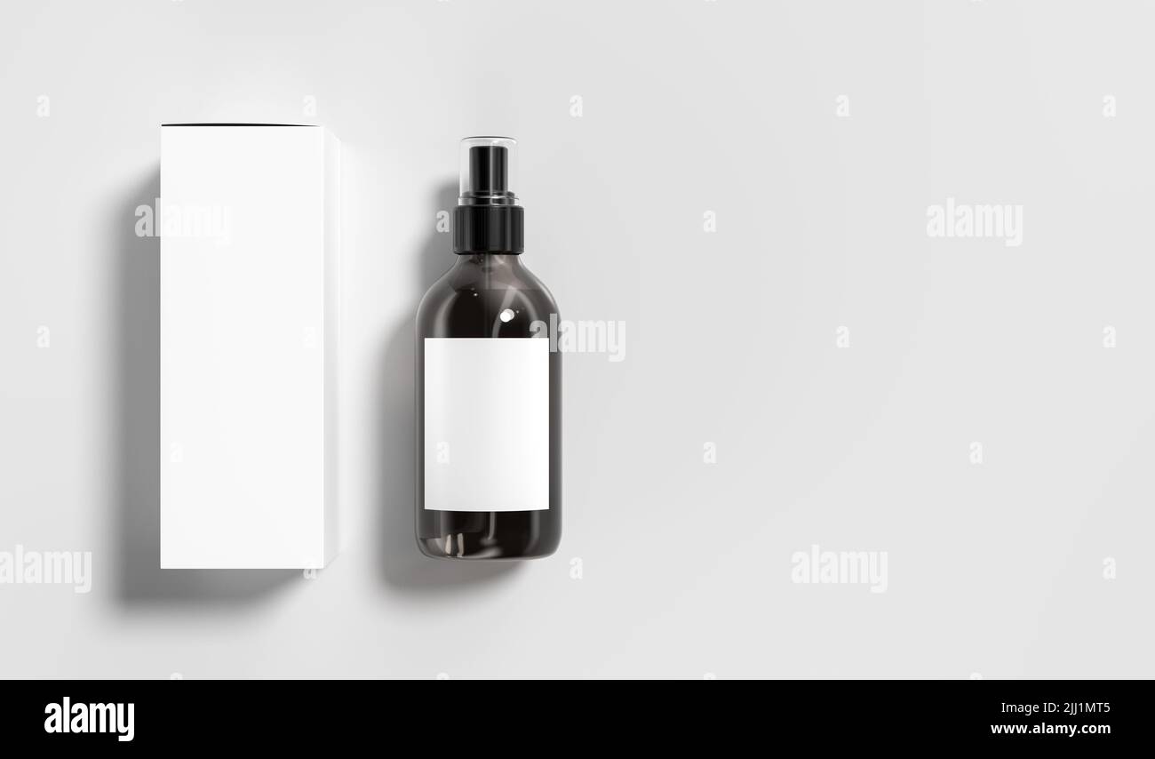 Spray bottle mock up isolated on white background. 3D illustration ...