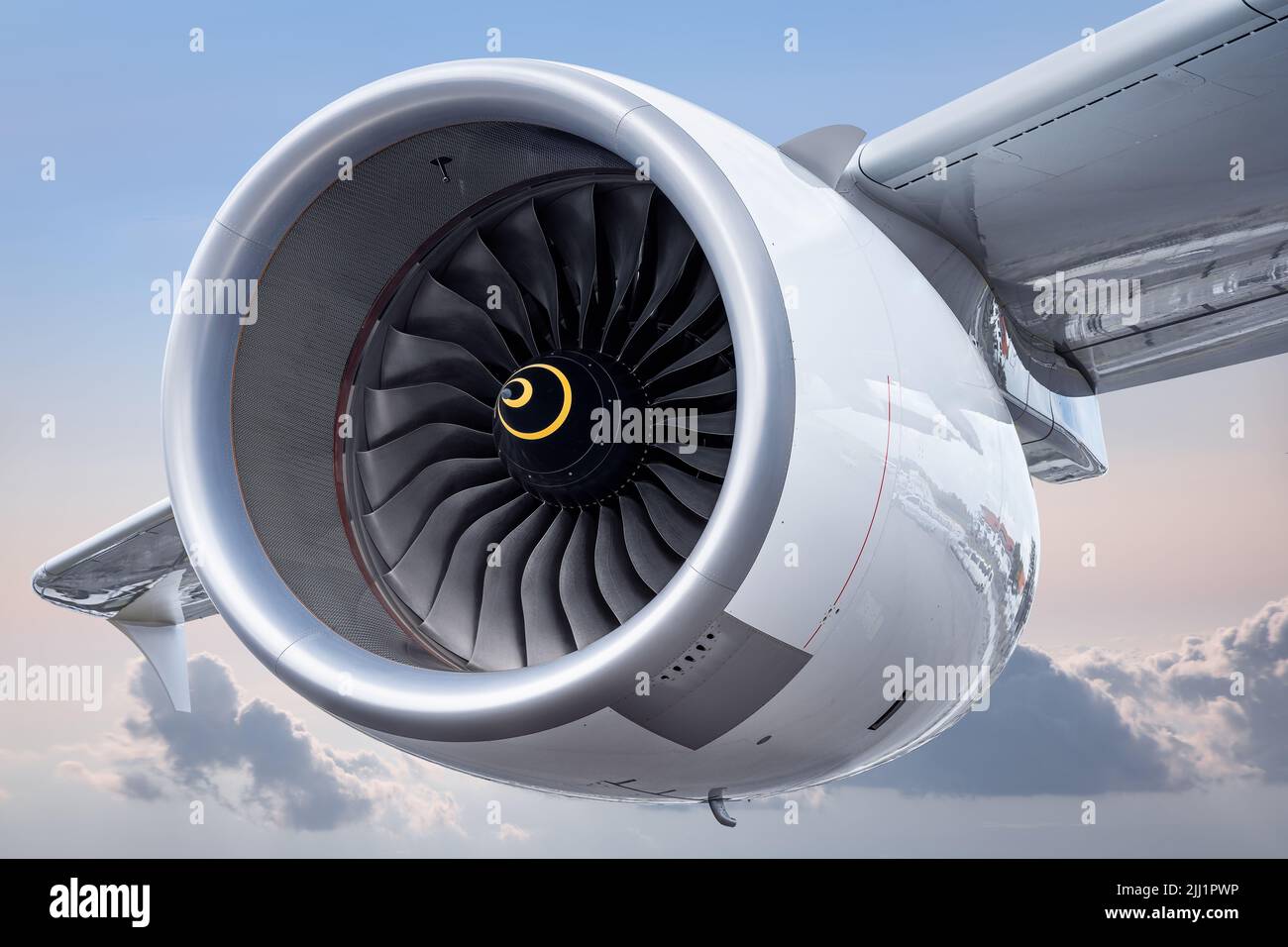 jet engine of an modern airliner Stock Photo