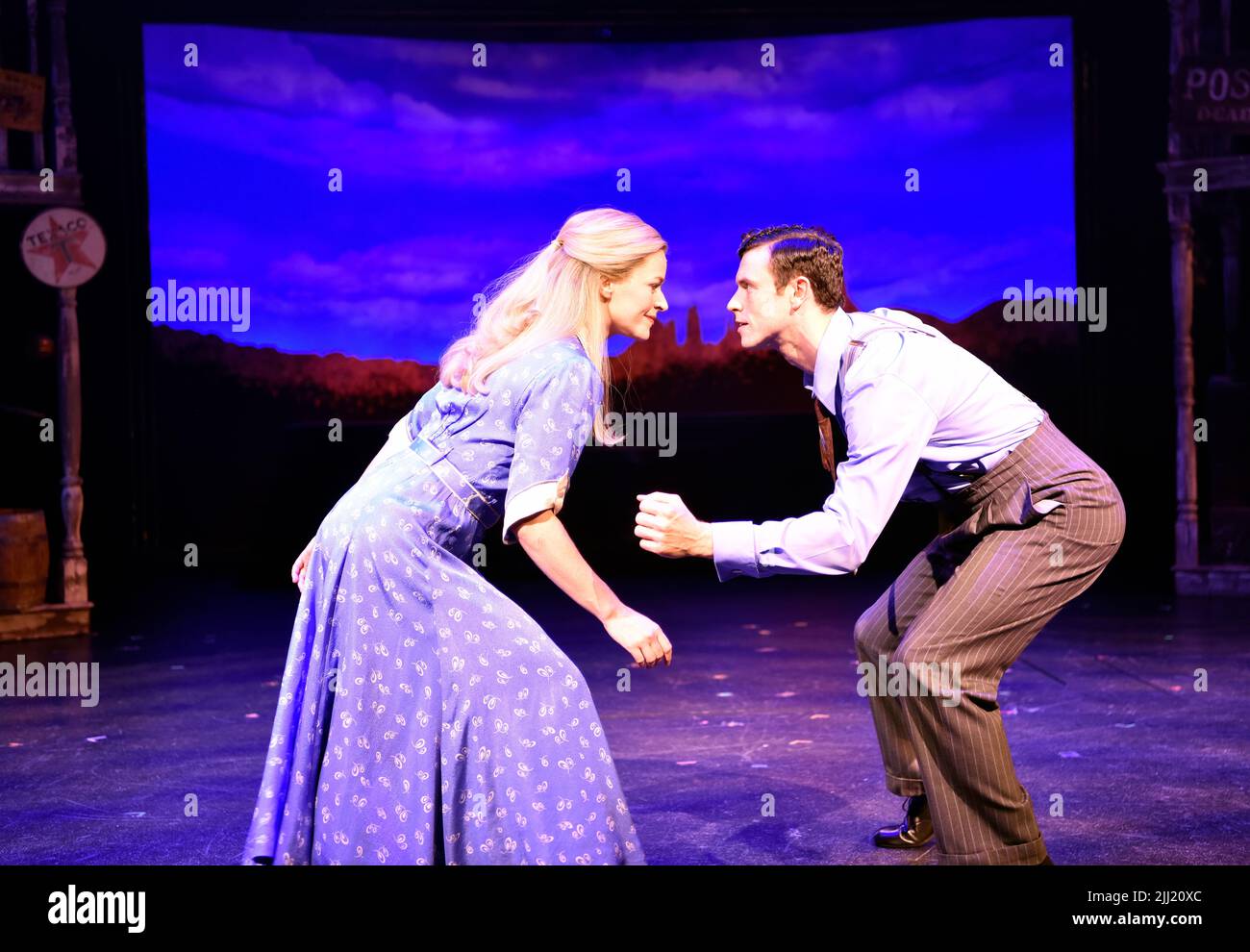 Charlie Stemp (Bobby Child) and Carly Anderson (Polly Baker) in Crazy